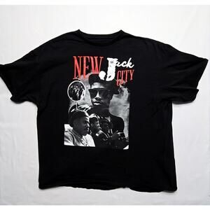 New Jack City Graphic Tee Gangster Movie Promo Print Mens 3XL Black Shirt